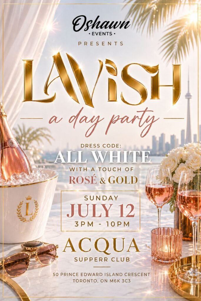 Lavish All White event poster