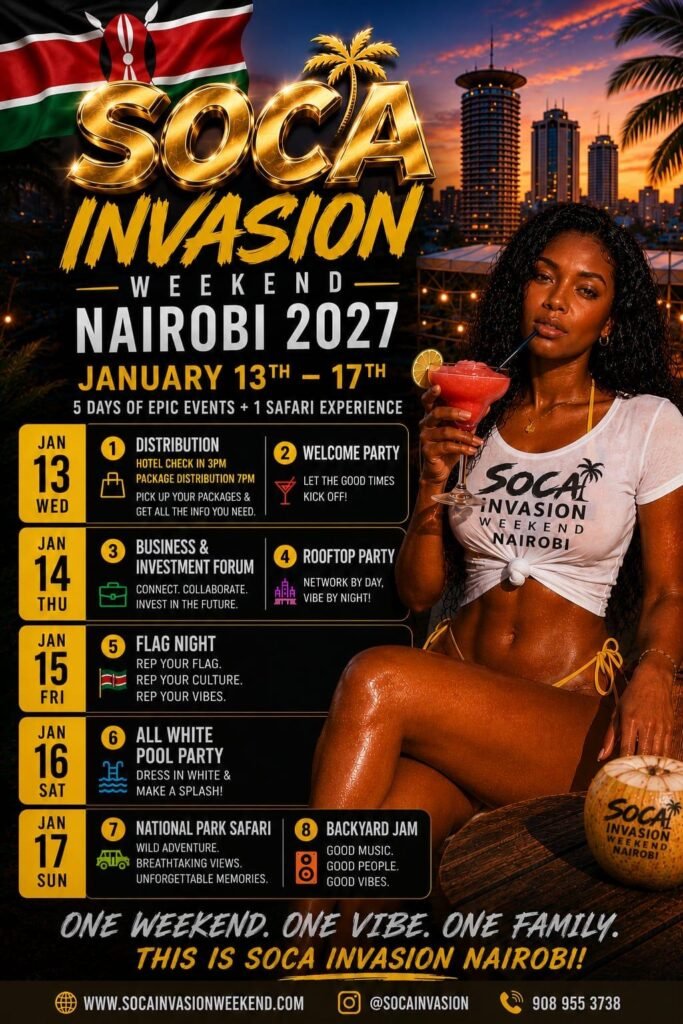 Soca Invasion Weekend event poster